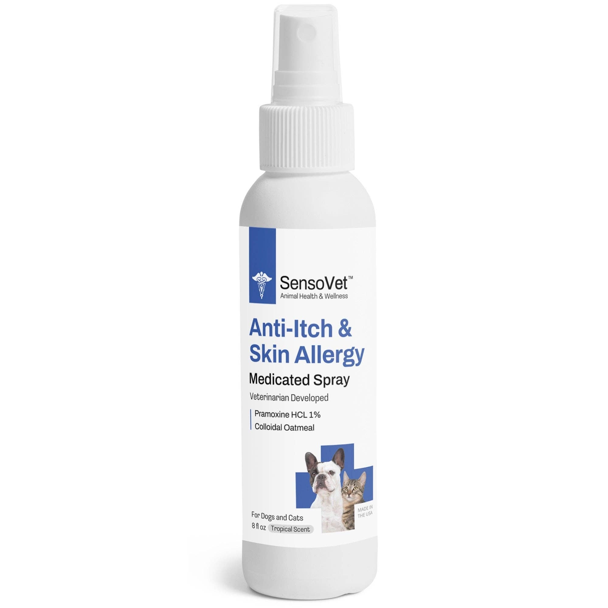 Pramoxine Anti Itch Allergy Spray for Dogs Cats 8oz Fluffy